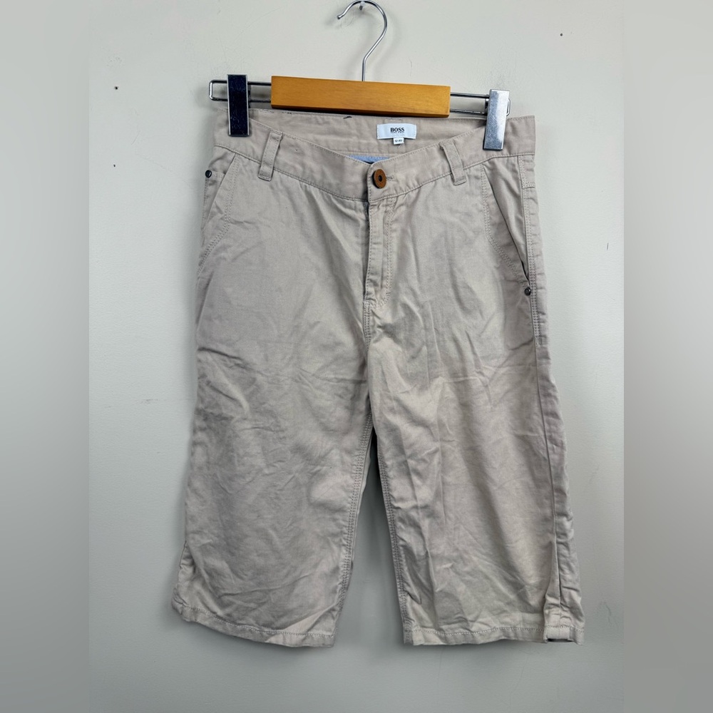 HUGO BOSS 12 beige shorts kids boys dressy shorts